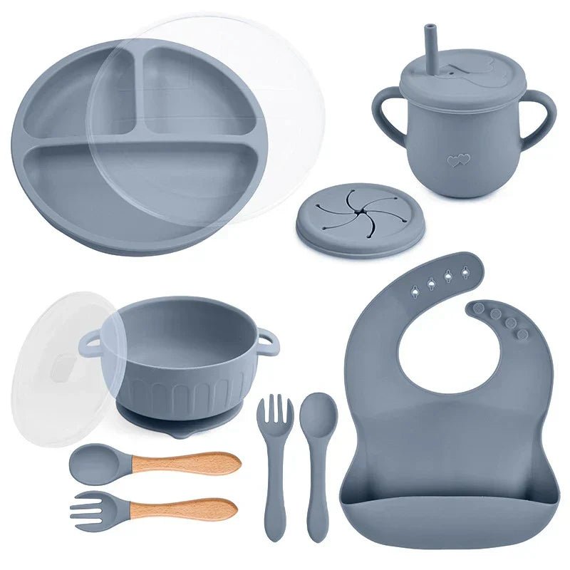 Conjunto Happymeal – Louça colorida de silicone para uma alimentação segura e independente