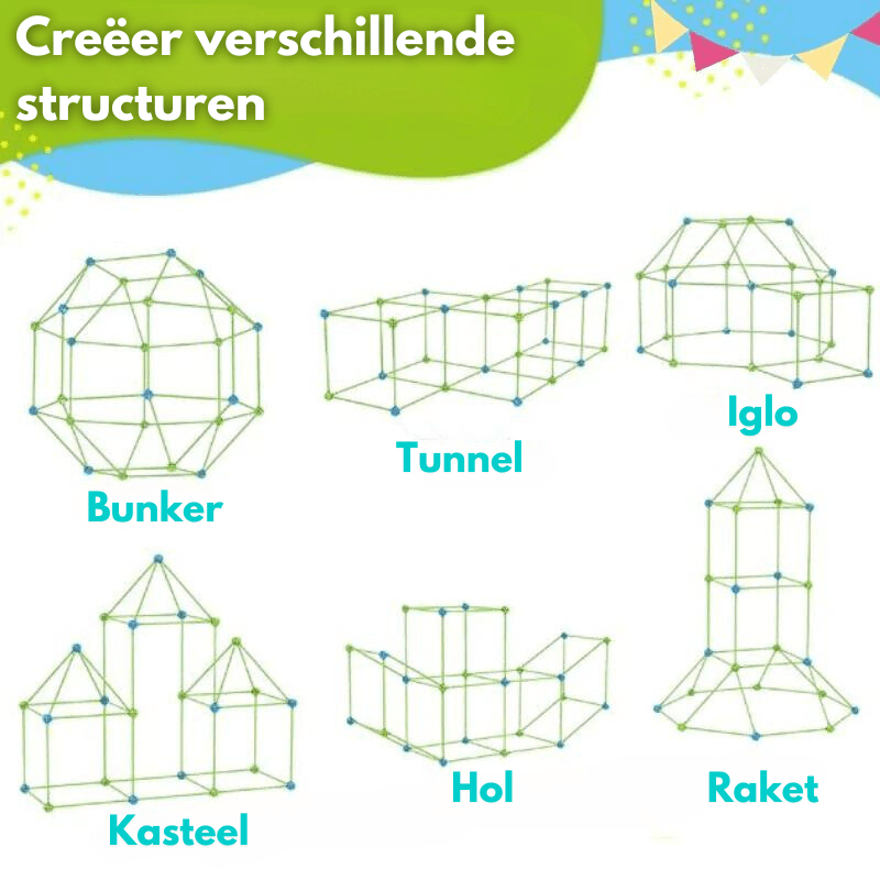 Imagifort Builder – Set creativo para construir fuertes interiores para niños