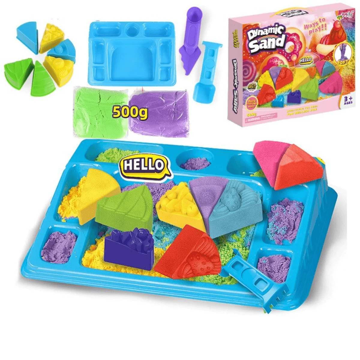 Imagisand Creations – Set Creativo de Arena Sensorial para Niños – Construye, Moldea y Juega Sin Desorden