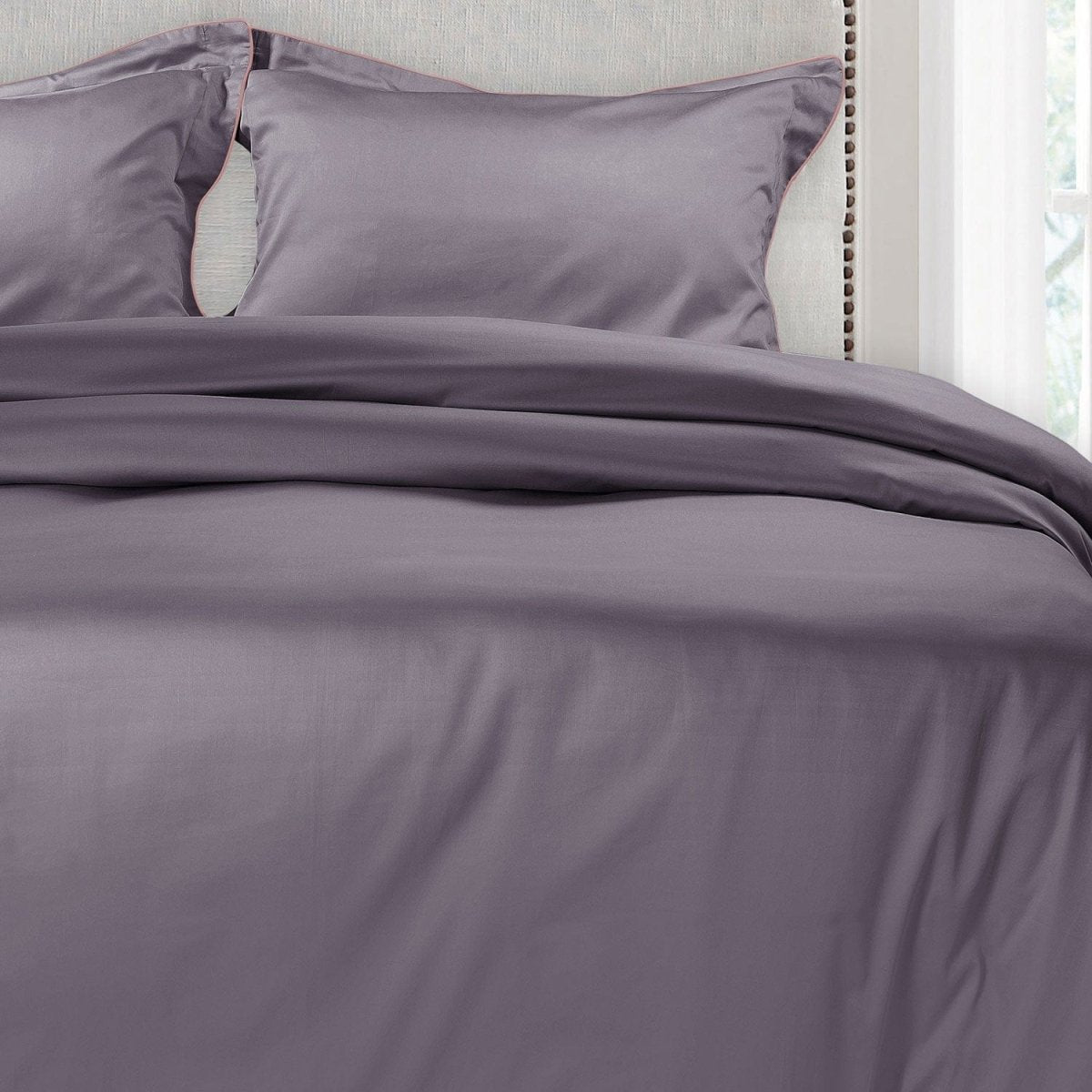 ITALIANEVE – Juego de ropa de cama de algodón 500 TC con funda nórdica y fundas de almohada