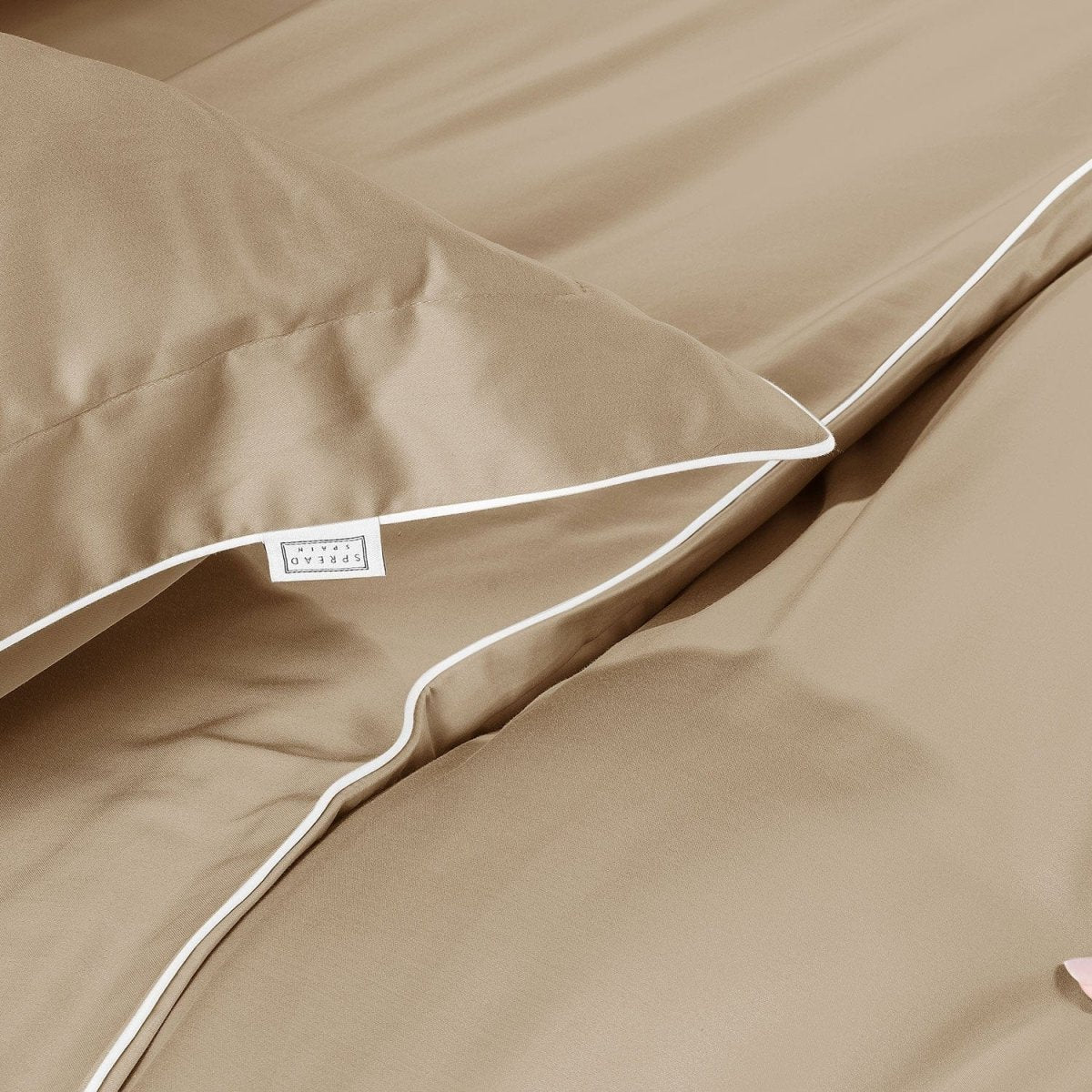 ITALIANEVE – Juego de ropa de cama de algodón 500 TC con funda nórdica y fundas de almohada