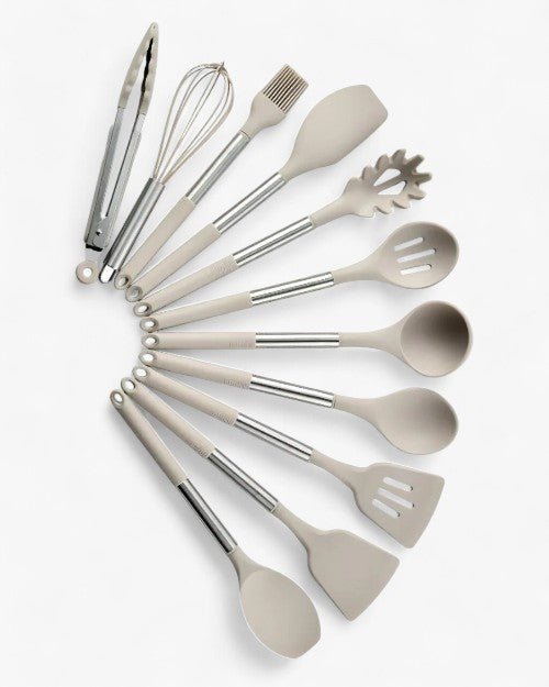 Nordeka - 11-Piece Silicone Utensil Set with Holder, Heat Resistant & Non-Stick Safe 4