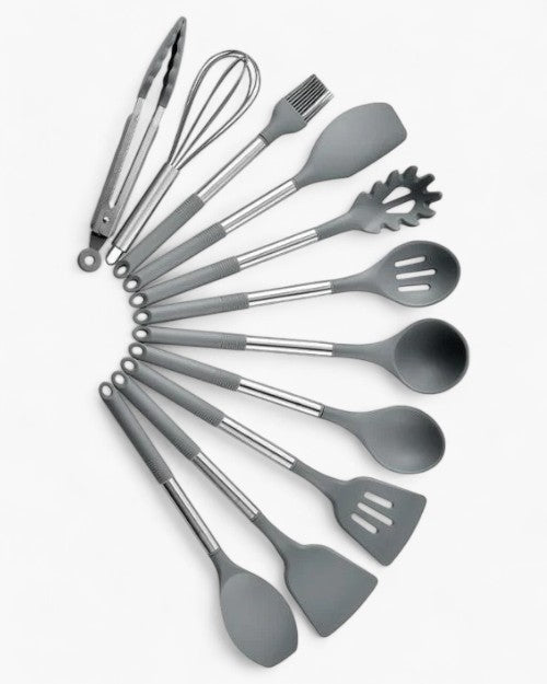 Nordeka - 11-Piece Silicone Utensil Set with Holder, Heat Resistant & Non-Stick Safe 0