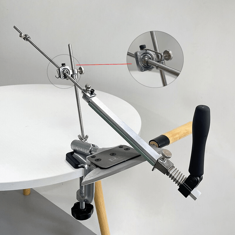 Knife Sharpener with 7 Sharpening Stones – Professional Kitchen Tool for All Knife Types, Aluminum Alloy and Stainless Steel-4