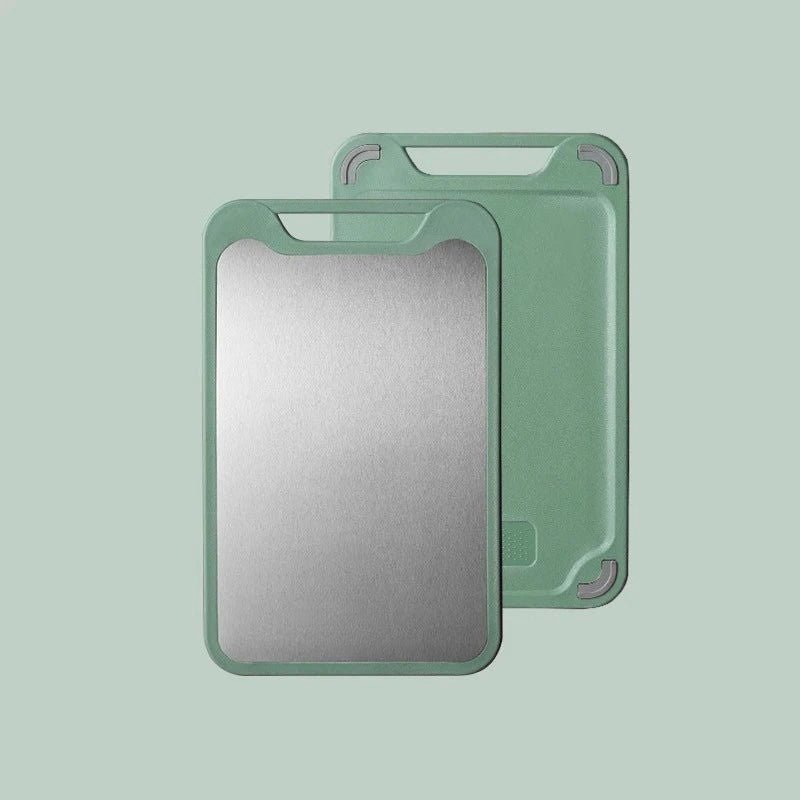 Lattea – Tabla de cortar de acero inoxidable de doble cara con superficie antiadherente