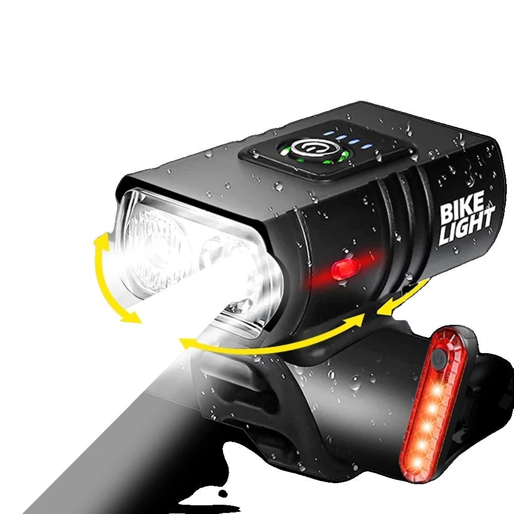 Luz LED para bicicleta – Luz recargable por USB con 1500 lúmenes para máxima visibilidad nocturna