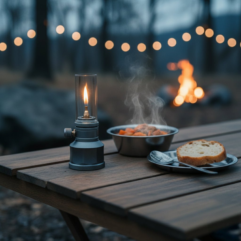 Mountain Peak - Portable Butane Campsite Lamp with Adjustable Flame Control 1