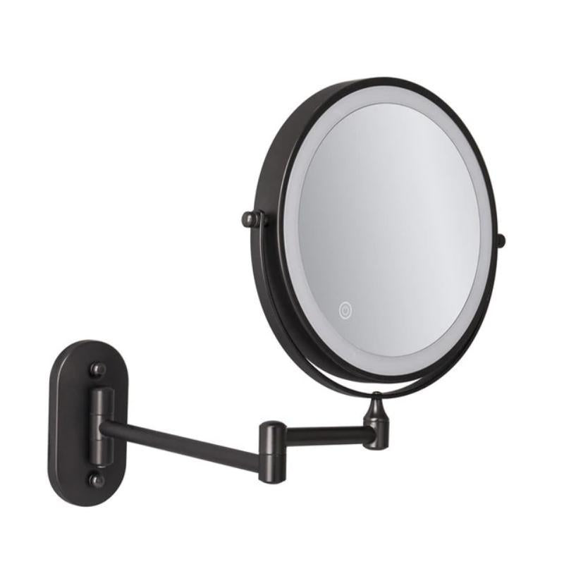 Elegant Black LED Vanity Mirror with 3-Color Touch Control Lighting 5