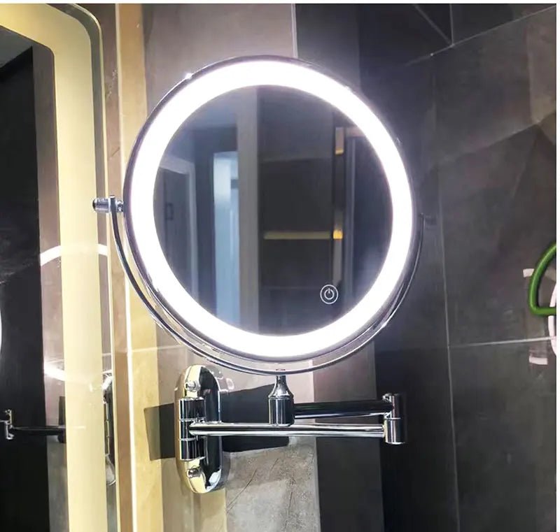 Elegant Black LED Vanity Mirror with 3-Color Touch Control Lighting 2
