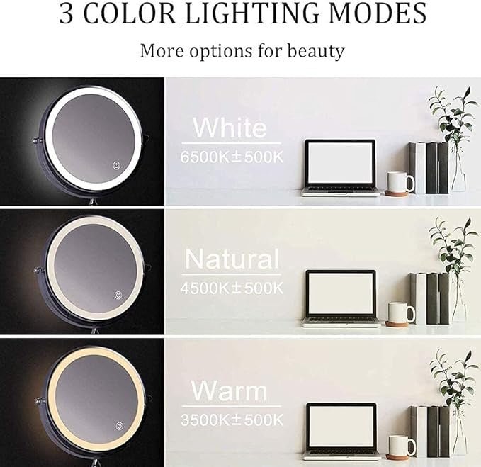 LUMIVIEW – Oplaadbare LED Vergrotende Spiegel met Touchbediening