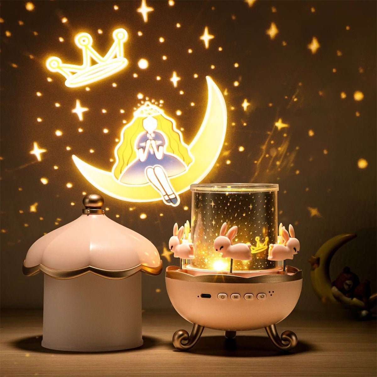 Lunivra – Enchanted Dream Projector with Music & 12 Light Patterns