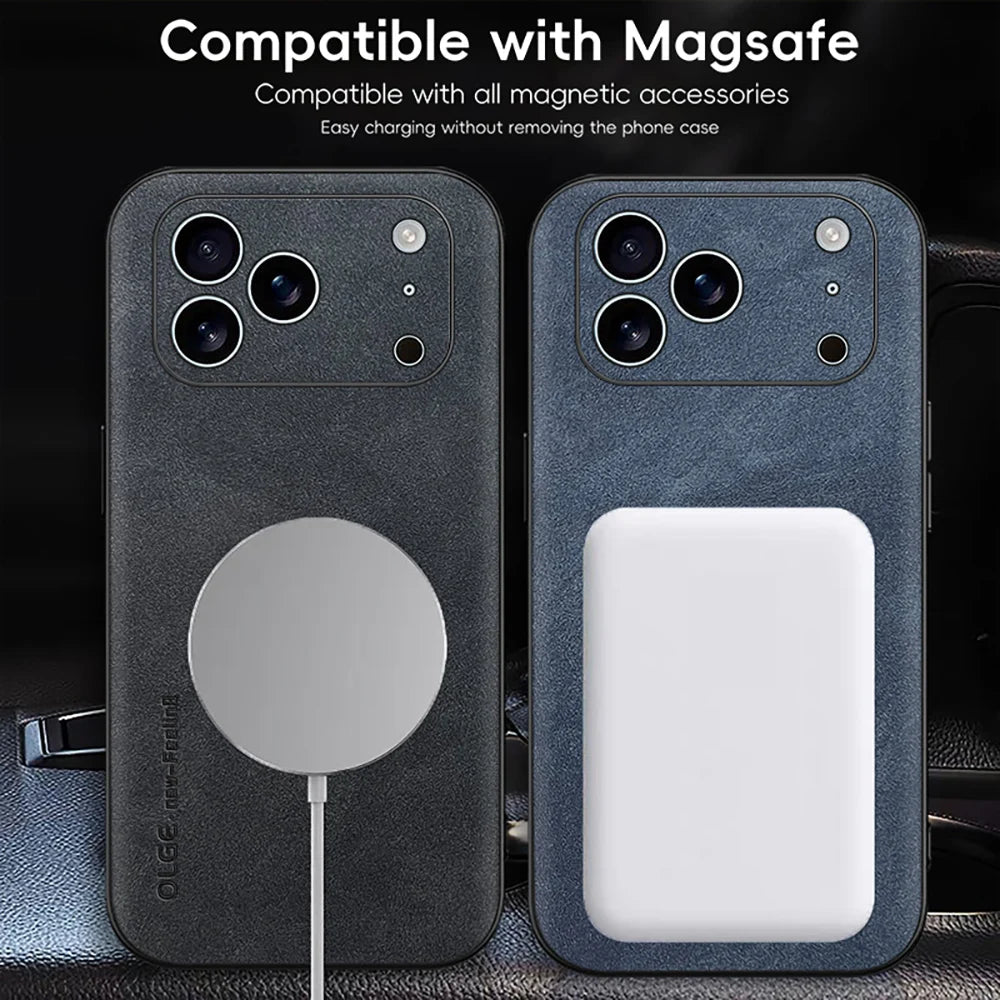 MAGHIDE – Premium Leather MagSafe Case for iPhone 11-17 Series 6