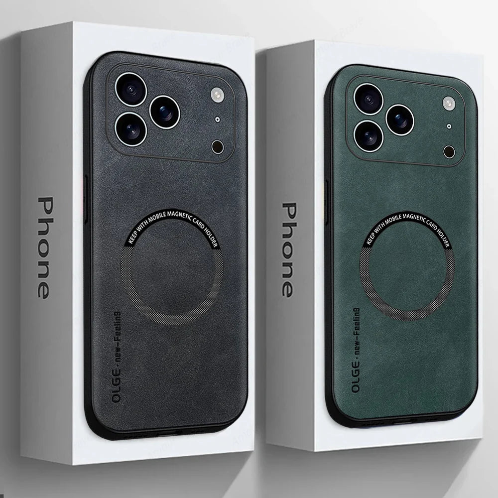 MAGHIDE – Premium Leather MagSafe Case for iPhone 11-17 Series 5