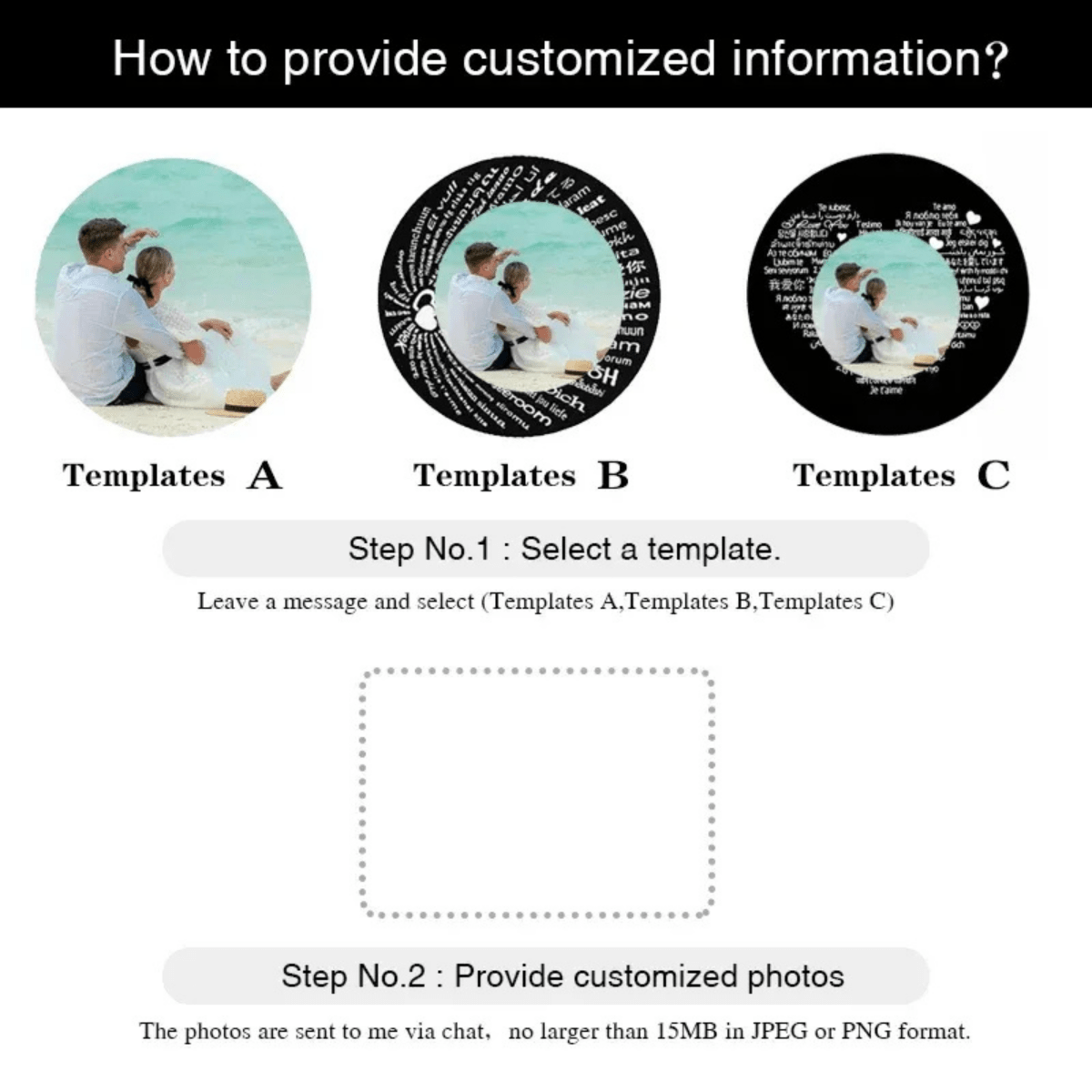 MEMORIA – Collar personalizado con proyección de foto y colgante en forma de corazón