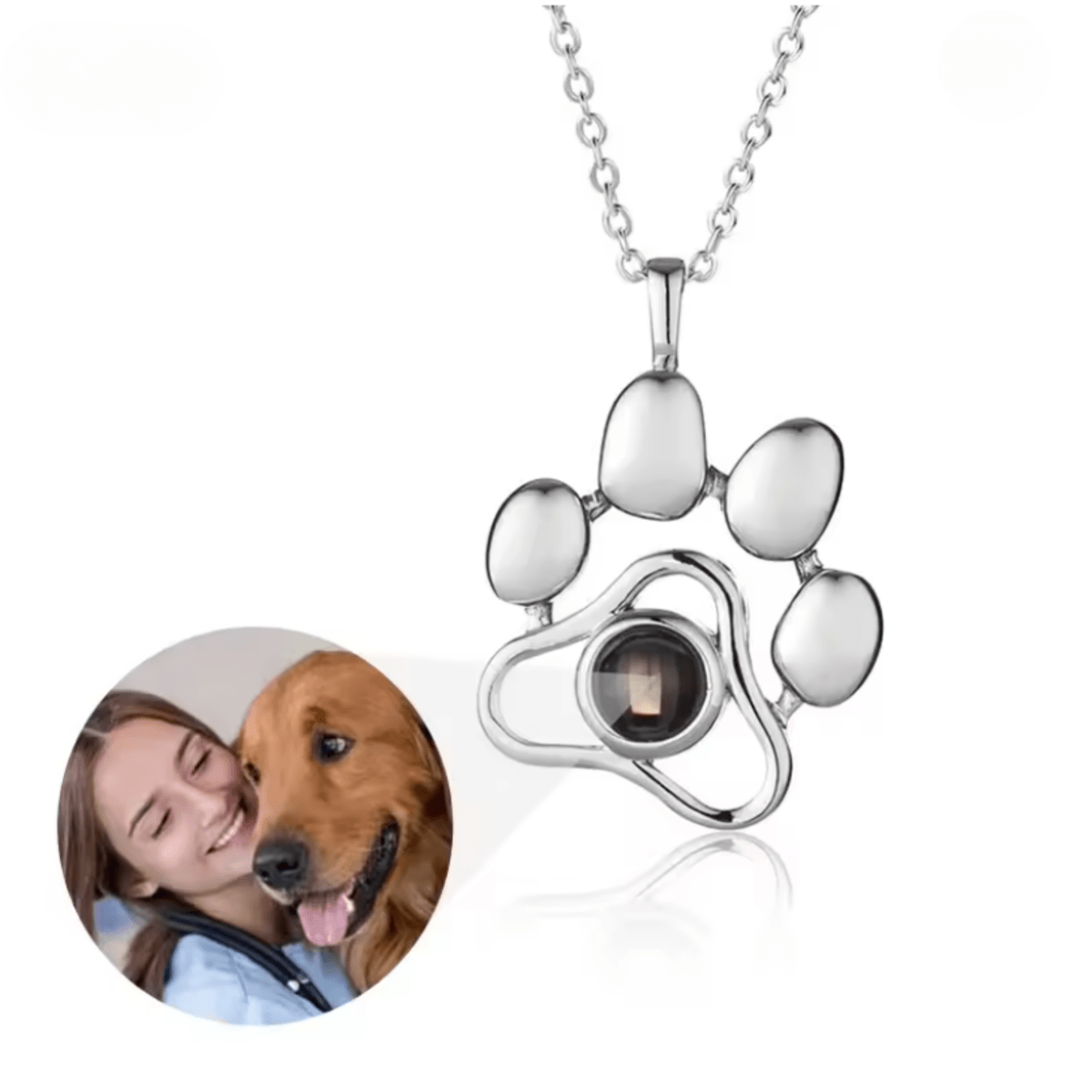 MEMORIA – Collar personalizado con proyección de foto y colgante en forma de corazón