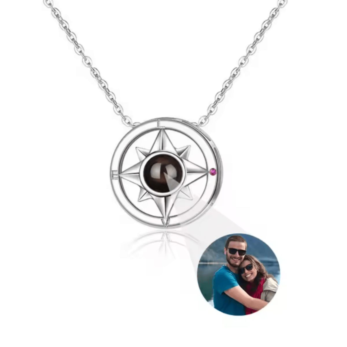 MEMORIA – Collar personalizado con proyección de foto y colgante en forma de corazón