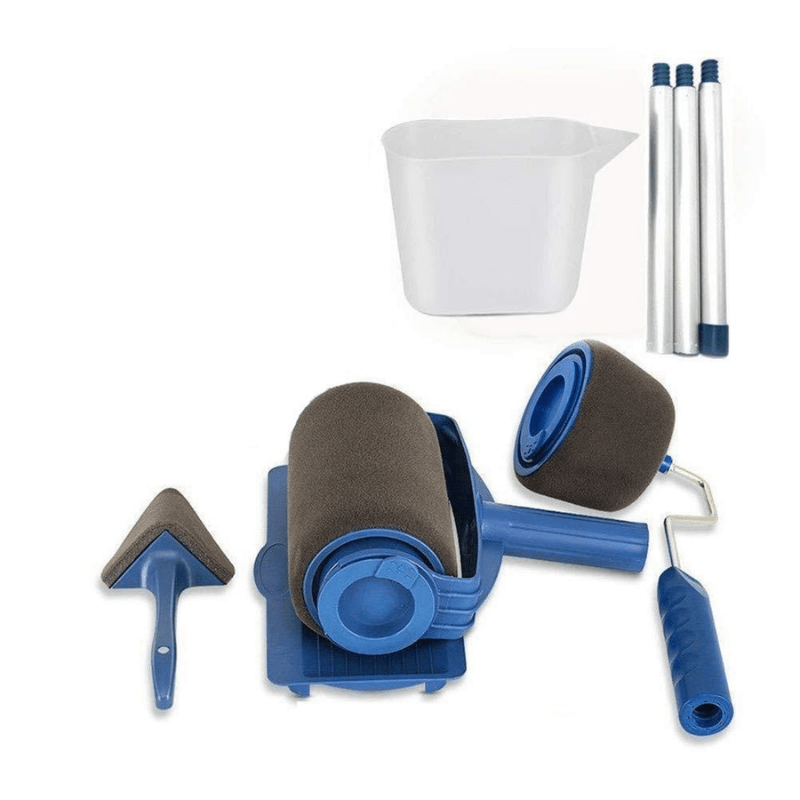 Multifunctional Paint Roller Kit with Extension Poles and Precision Brush – Fast, Easy Painting Solution for Home Renovation-4