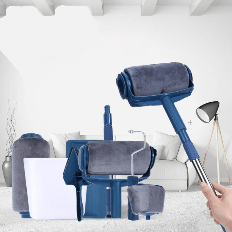Multifunctional Paint Roller Kit with Extension Poles and Precision Brush – Fast, Easy Painting Solution for Home Renovation-2