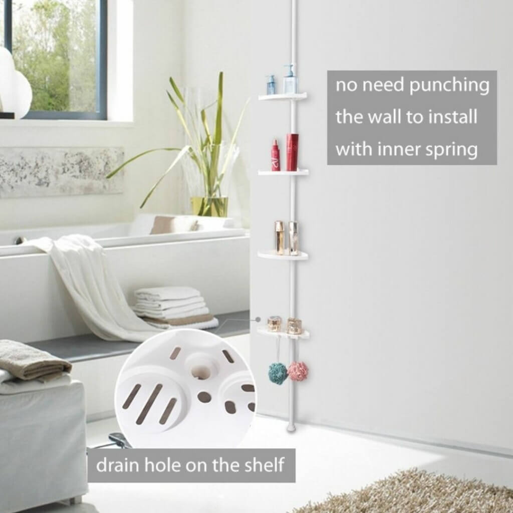 ORGANIVA – Sistema ajustable de estanterías para almacenamiento en baño