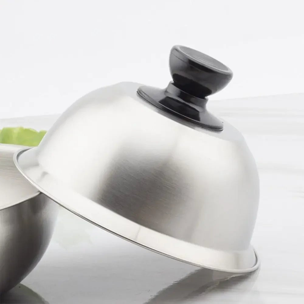 PANSHIELD – Edelstahlhaube für gleichmäßiges Kochen & Schmelzen