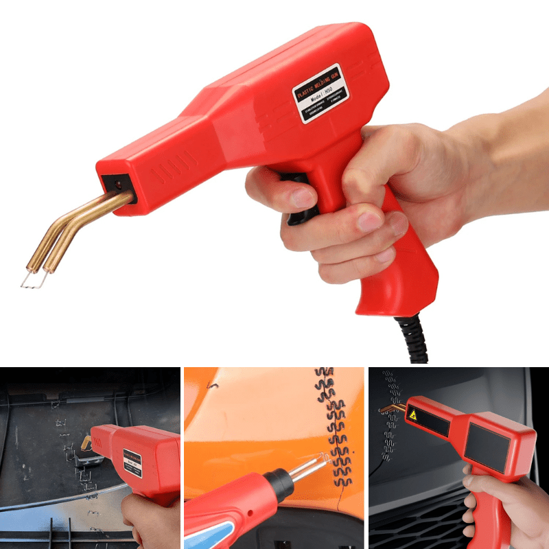 Saldatrice Per Plastica A Batteria Litio 2000mAh - Set Stuccatrice Elettrica Portatile Con Punte Per Riparazione Paraurti, Crepe In ABS/PE/PP, Temperatura Max 550°C - 5