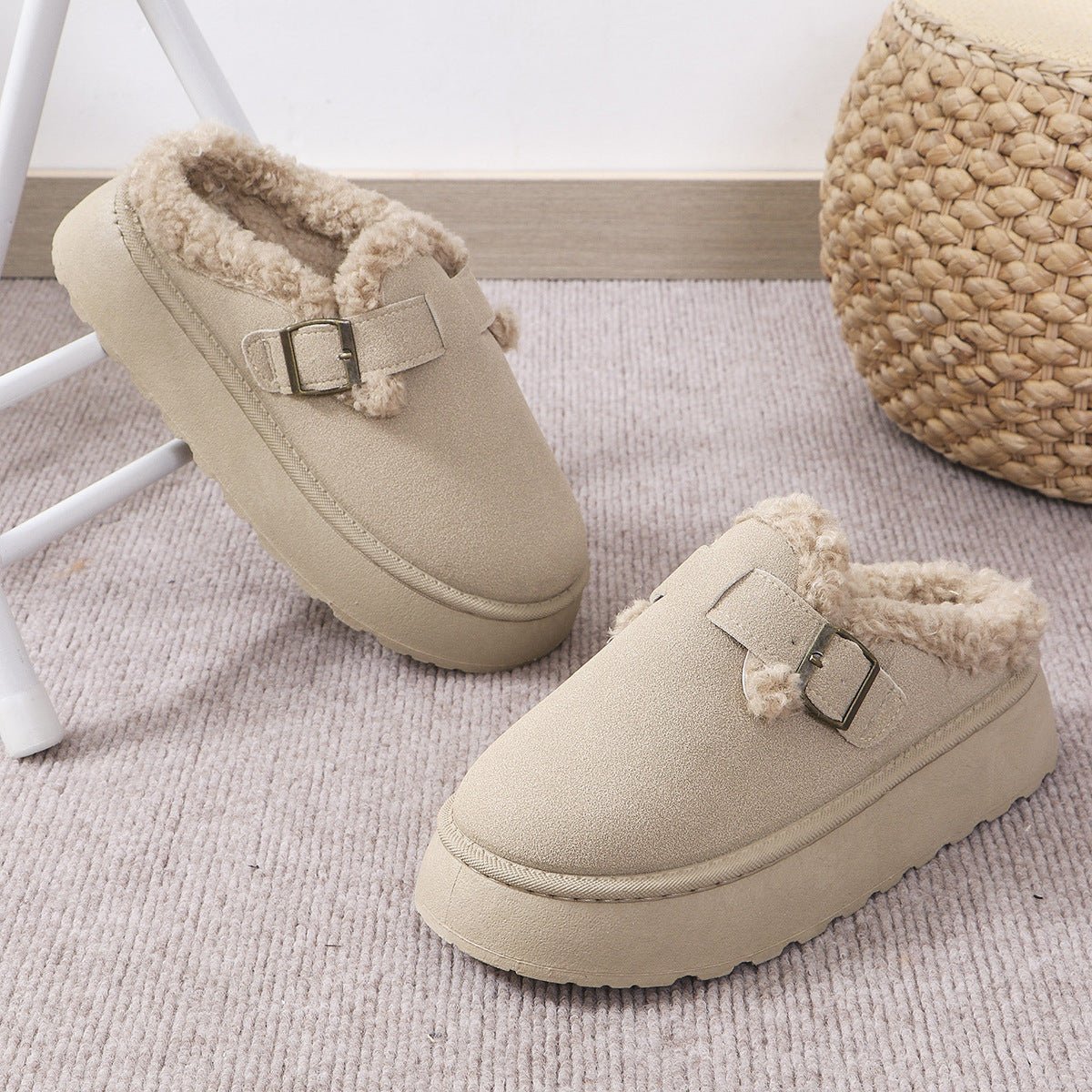 PLUSHORIA – Zapatillas de casa de felpa acogedoras para mujer