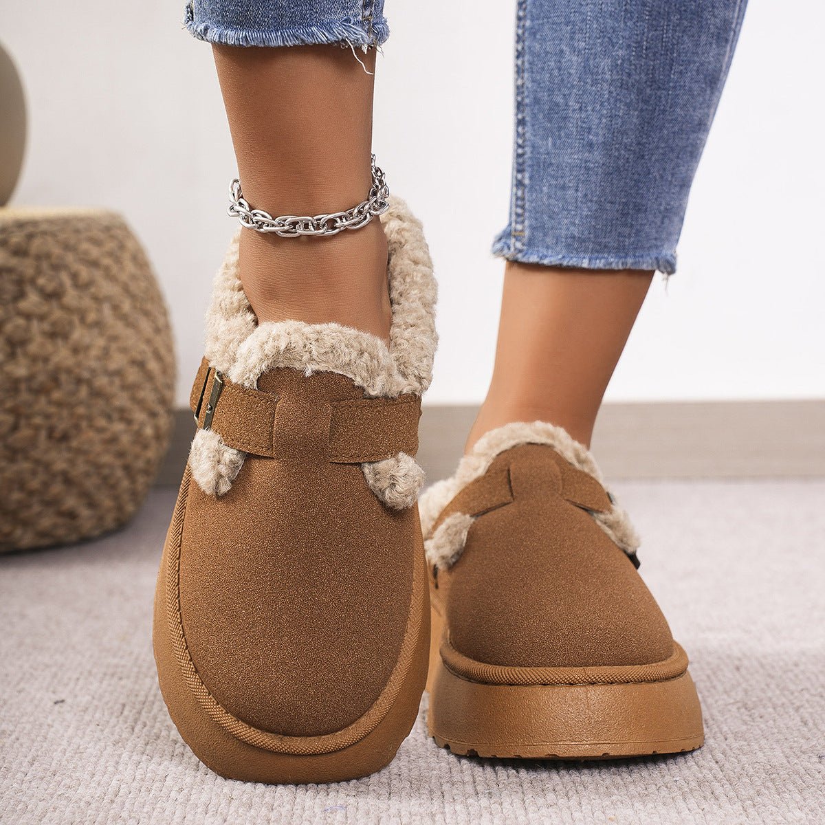 PLUSHORIA – Zapatillas de casa de felpa acogedoras para mujer