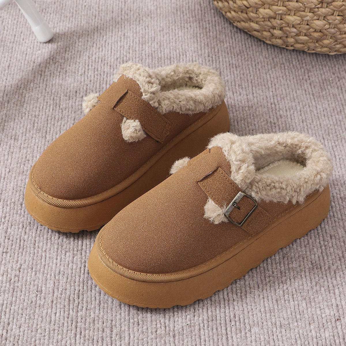 PLUSHORIA – Zapatillas de casa de felpa acogedoras para mujer