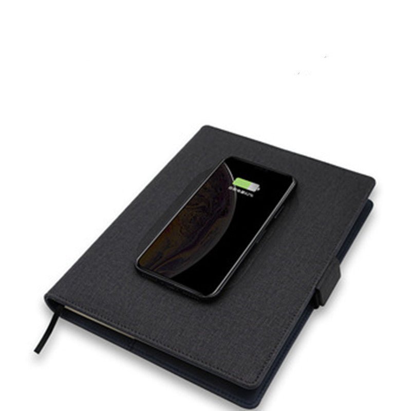 Premium Wireless Charging Notebook - Multifunctional A5 Leather Folder 4