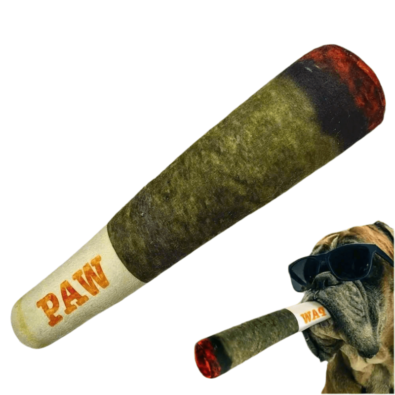Paw Smoke - Plush Dog Toy Joint Shape - Durable, Lightweight & Fun 0