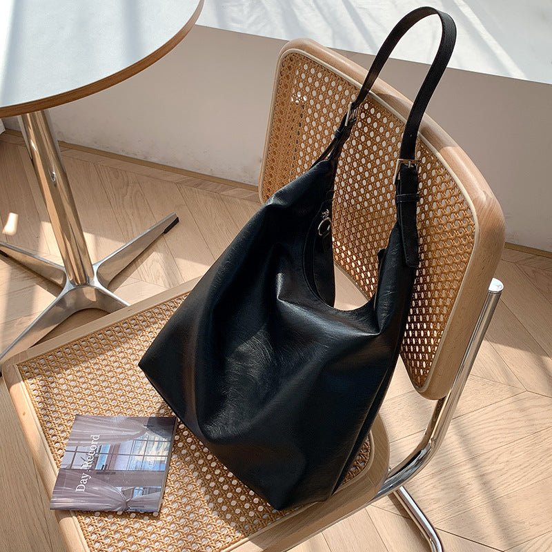 Timeless - Soft PU Leather Dumpling Tote for Everyday Use 0