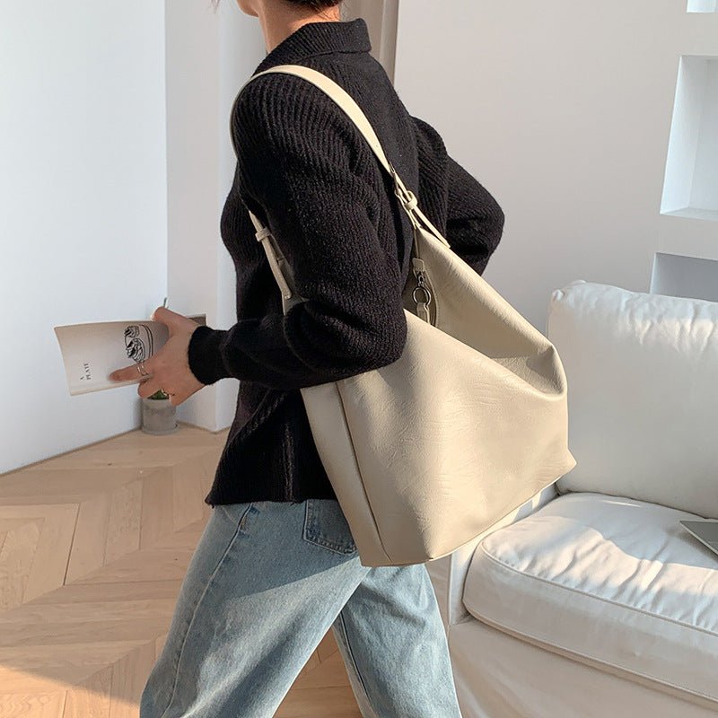 Timeless - Soft PU Leather Dumpling Tote for Everyday Use 2