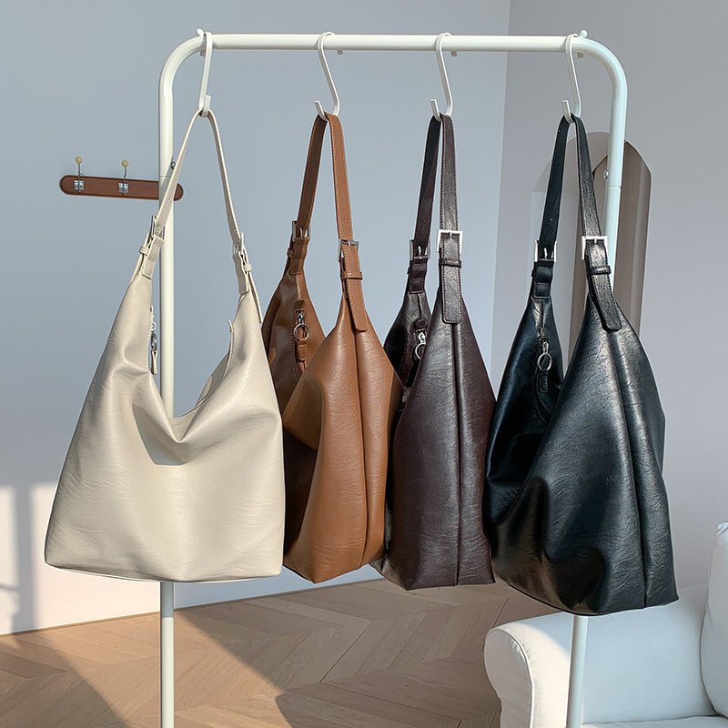 Timeless - Soft PU Leather Dumpling Tote for Everyday Use 1