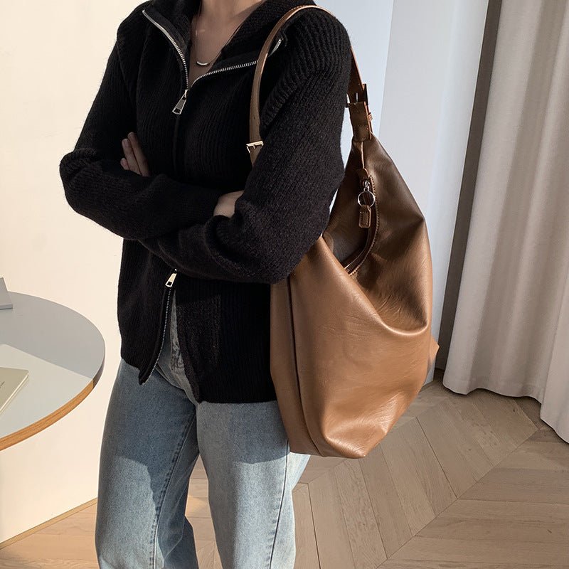 Timeless - Soft PU Leather Dumpling Tote for Everyday Use 3