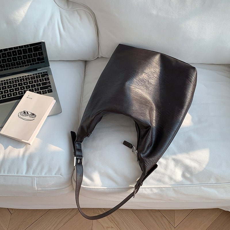 Timeless - Soft PU Leather Dumpling Tote for Everyday Use 5