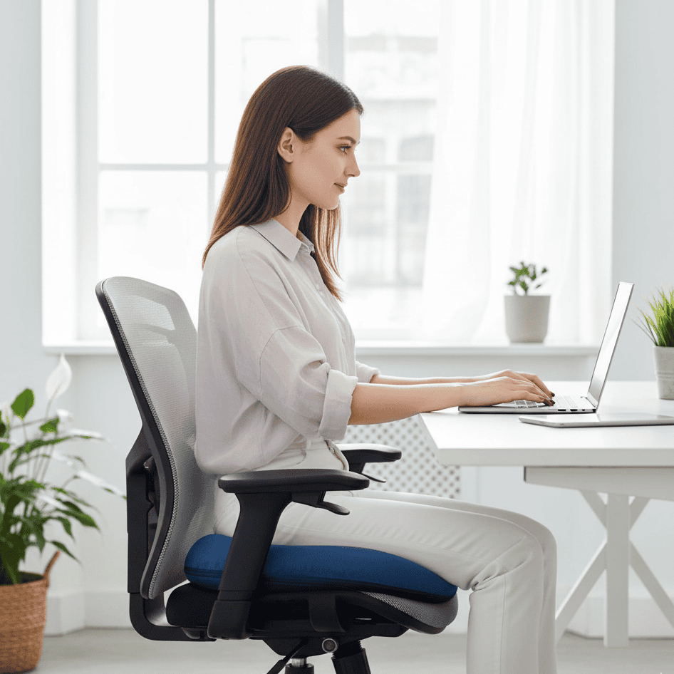 ReliefCushion Orthopedic Seat Cushion | Relieves Hemorrhoid & Tailbone Pain | Memory Foam | Posture Support | Comfort Seating