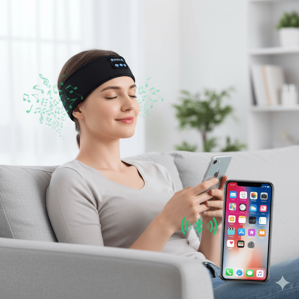 RESTWAVE – Máscara de Sueño Inteligente Bluetooth con Música y Terapia de Sonido
