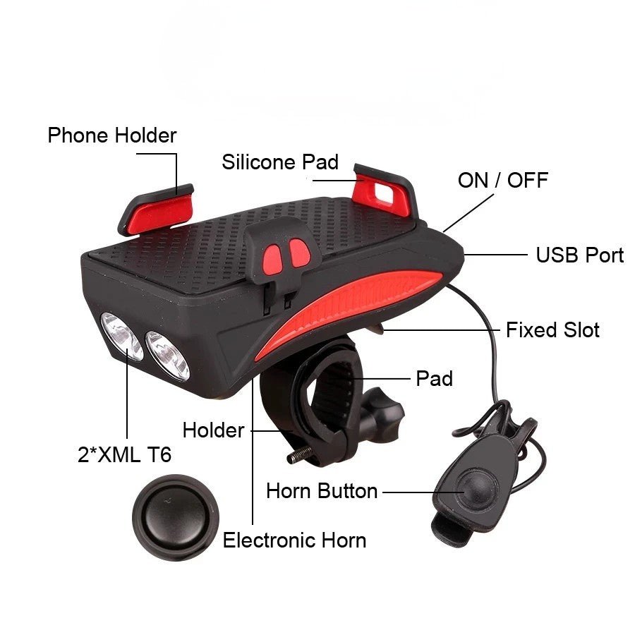 RIDENOVA – All-in-One Bike Gadget with USB Power Bank & Light Control