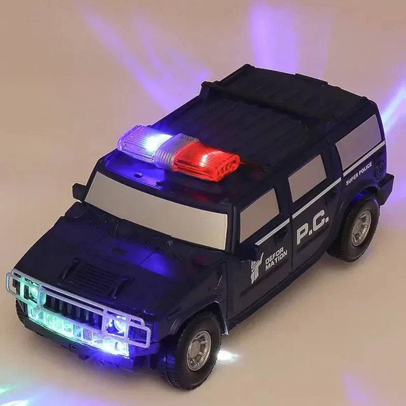 Robocar - 2-in-1 Polizeifahrzeug & Roboter mit Licht & Sound