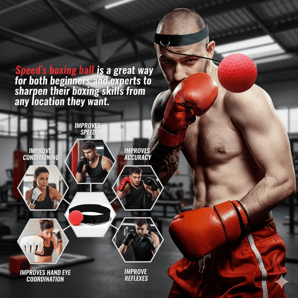 SpeedStrike – Pelota de reflejos para boxeo para entrenamiento de velocidad, concentración y reflejos