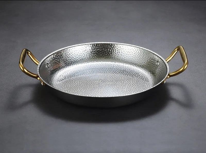 CHEFSTEEL – Pentola in Acciaio Inossidabile Martellato per Salse, Padelle e Cucina Versatile