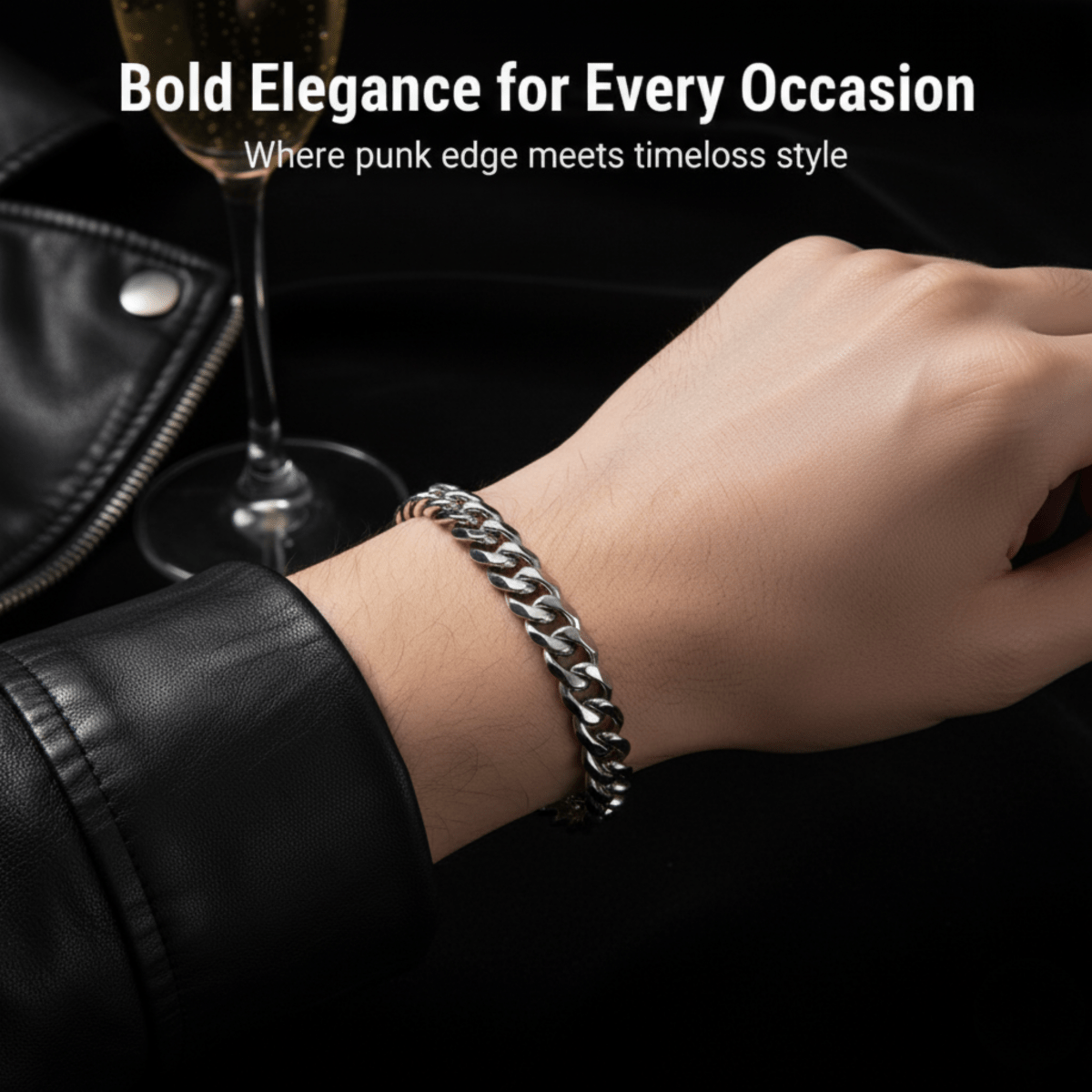 FORTIVIA – roestvrijstalen armband in panzerkettingdesign voor haar & hem