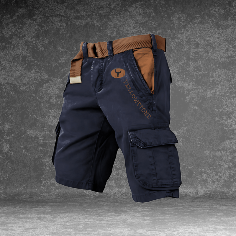 EVERMOVE – Short cargo pour homme avec multi-poches utilitaires et tissu polyester durable
