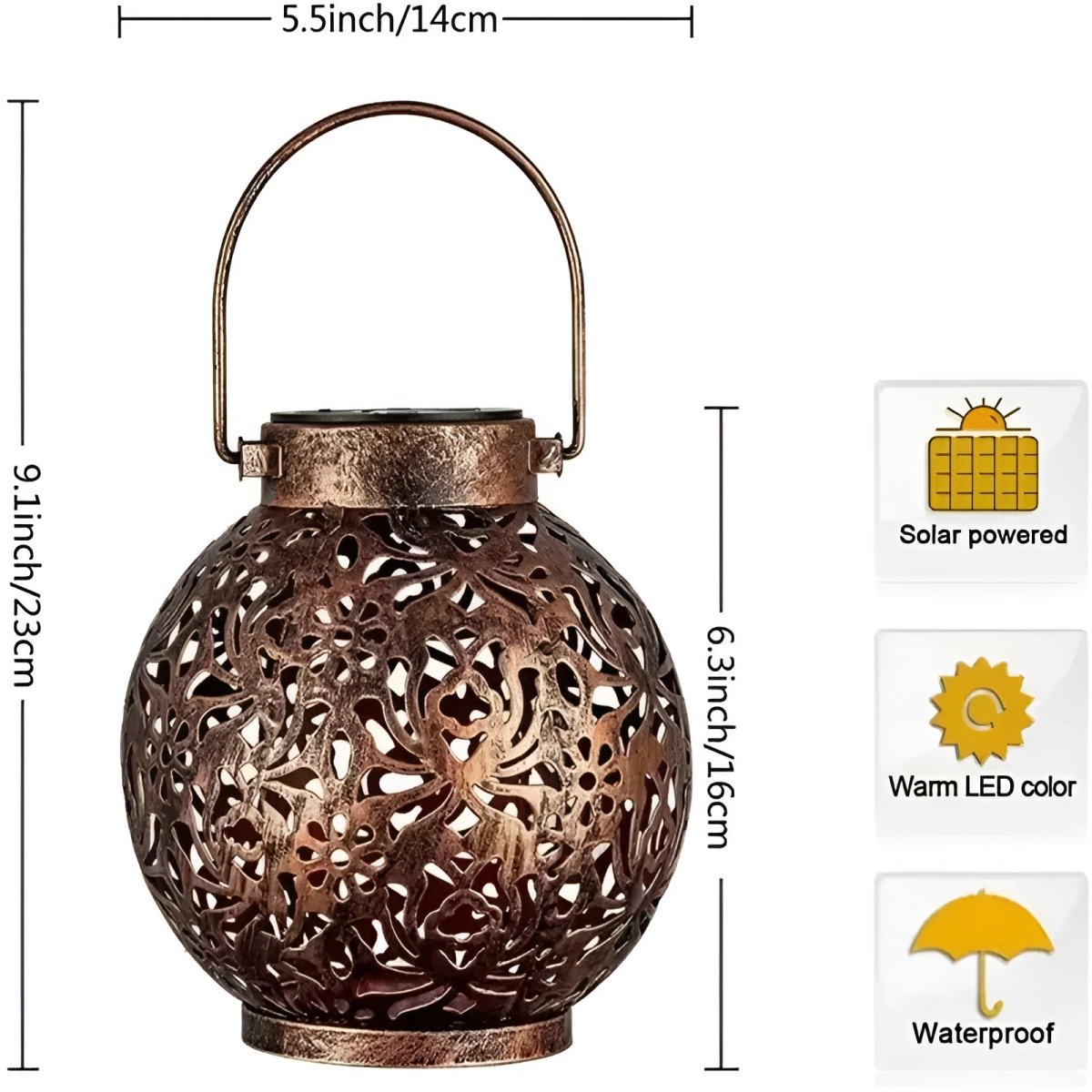 SUNLUME VINTAGE – Solar Garden Light for Timeless Outdoor Elegance
