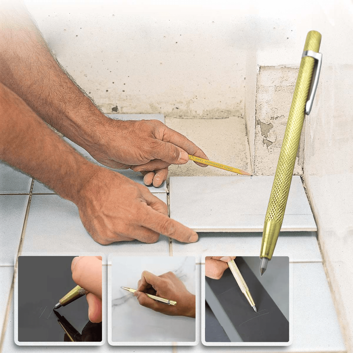 Ceramic Tile Cutter Pen Tool – Efficient and Easy Cutting, 2-Pack, Portable Design for Beginners and Professionals-1