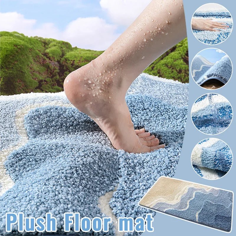 TERRALUX – Organic Plush Rug with Ultra-Soft Microfiber & Non-Slip Base