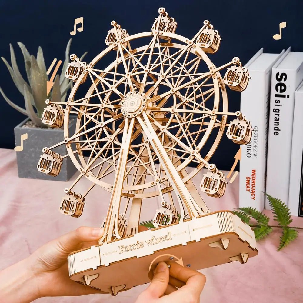 WheelCraft – Kit de roda-gigante 3D em madeira para crianças e adultos