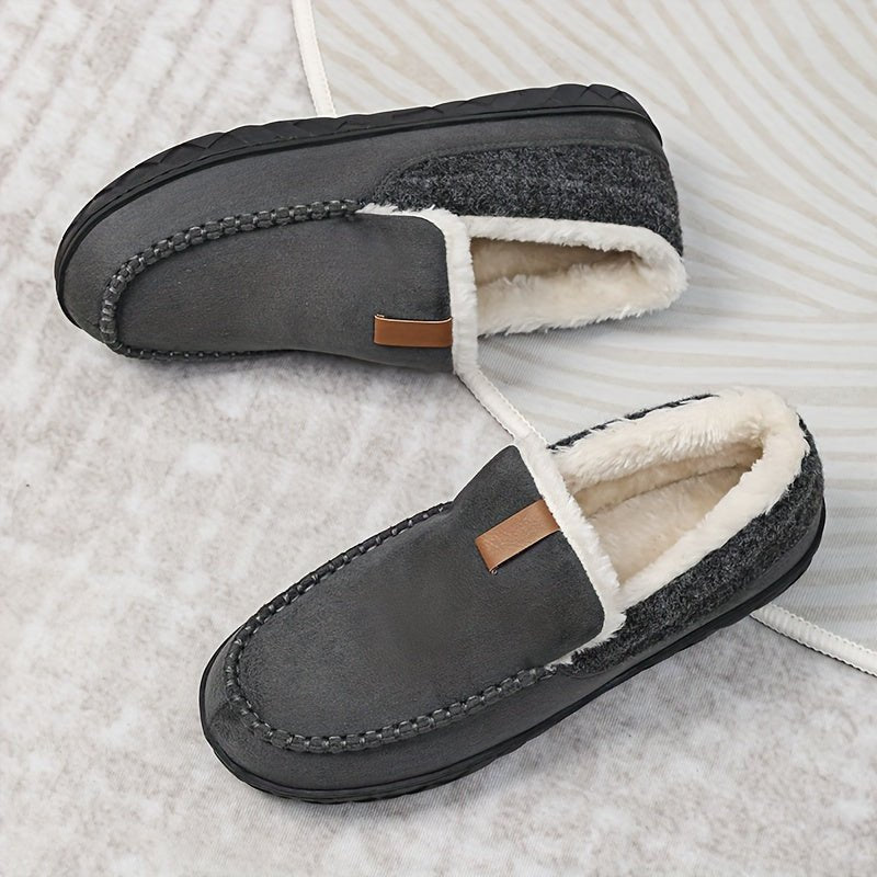 Cozy Comfort - Men's Warm Sheep's Wool Loafers for Winter Home Use 6