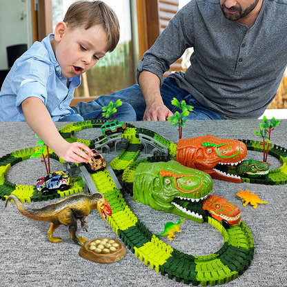 Dinotrack Express – Dinosaur Track Playset with Train, Figures and Adventure Landscape