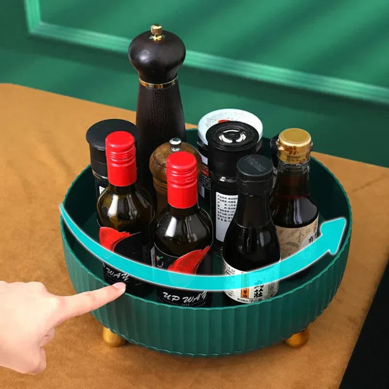  360 ° rotary organizer - multifunctional & space -saving for kitchen, bathroom and office-5
